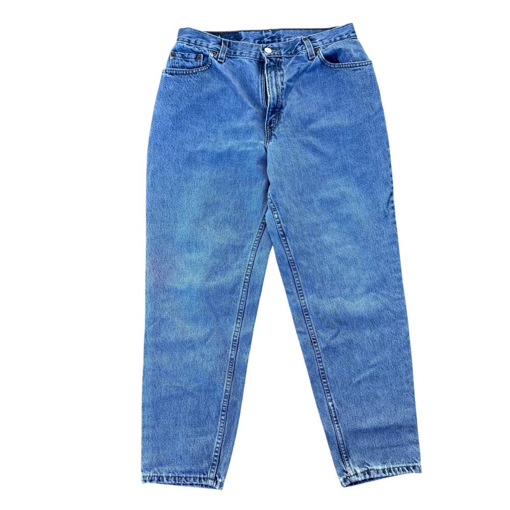 VTG Levi's 550 Jeans Womens Sz 14 Petite Blue Relaxed Tapered Mom Jeans 90s USA